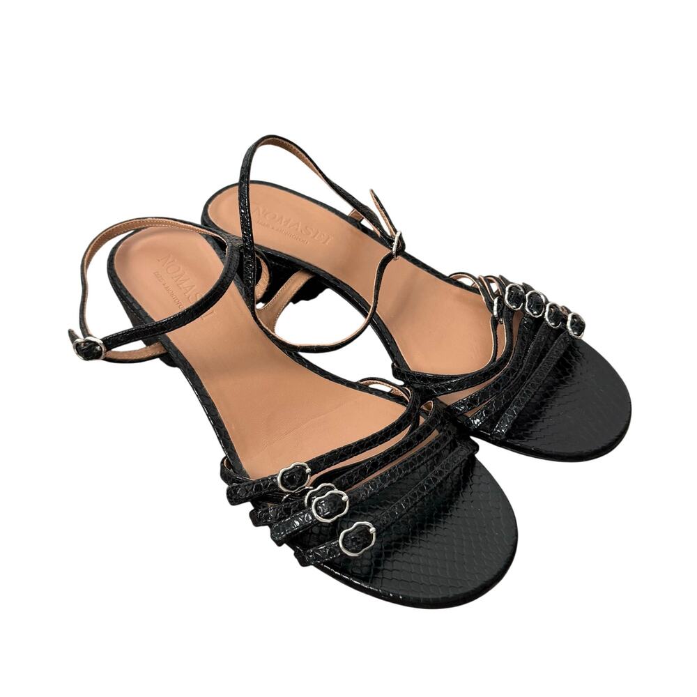 Nomasei Embossed leather sling back sandals